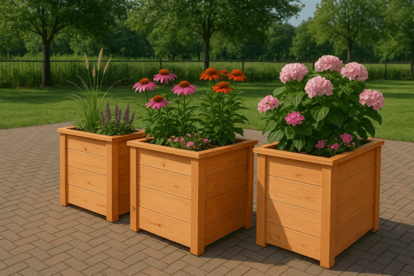 Houten plantenbakken op maat